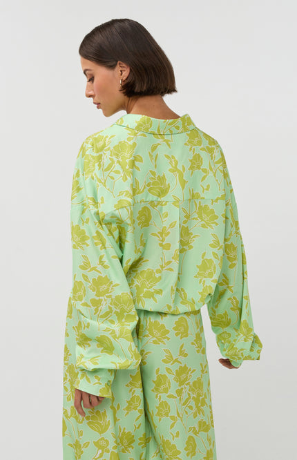 Studio Amaya Blouse Lilou Multi Print Green Stretchshop.nl