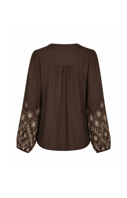 Blouse Embroidery Espresso SRB5152