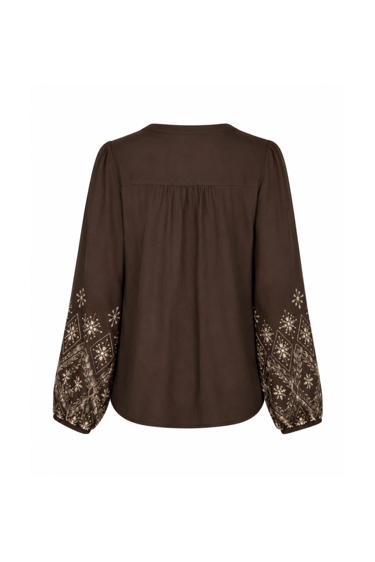 Elegante rode blouse met borduursel van Red Button, met lange mouwen en button-down voorkant, geschikt voor casual en zakelijke stijl