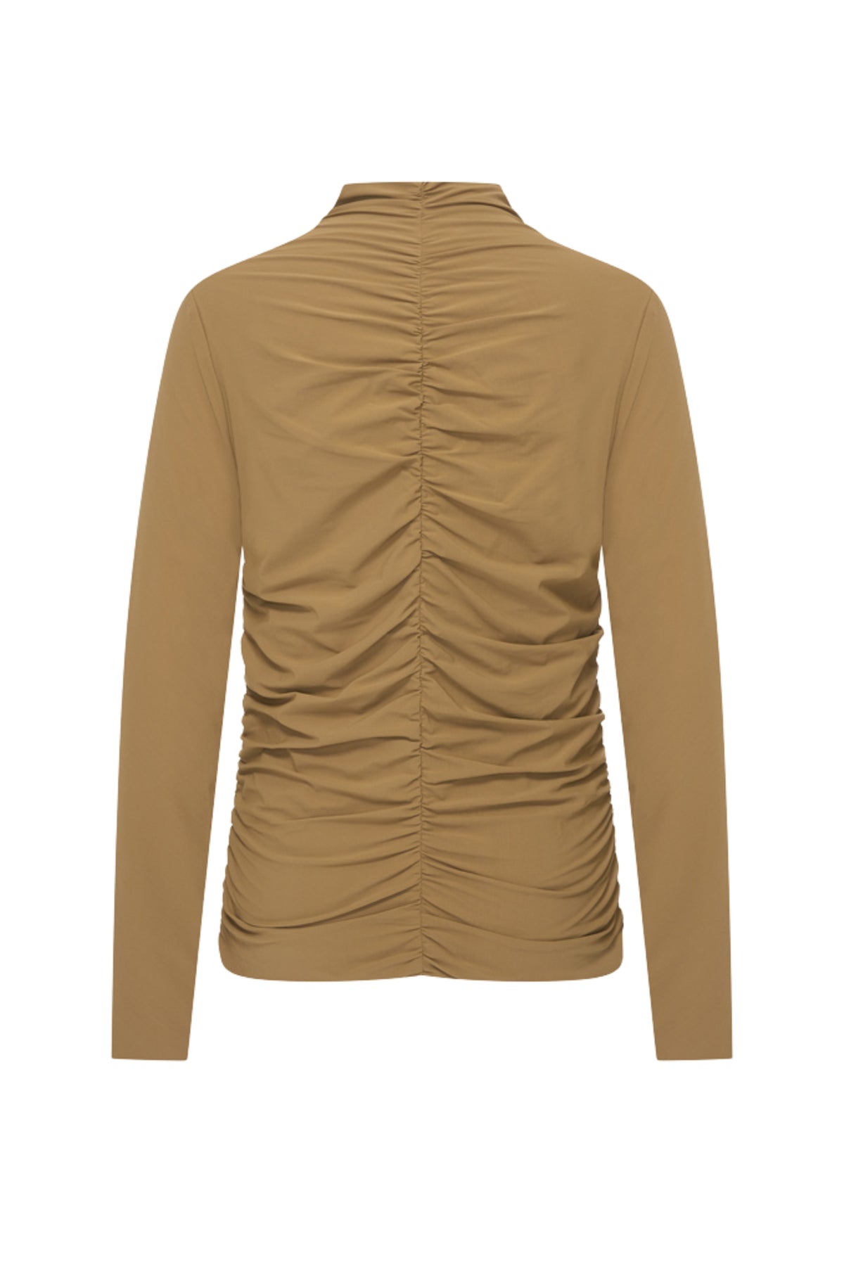 Mi Piace Travel Top Wrinckle Light Kangaroo in lichtgewicht stof, zichtbaar met stijlvolle details en comfortabele pasvorm.