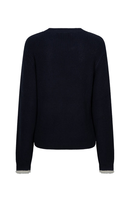 Sweater Ribbon Logo Navy SRB5139