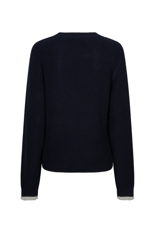 Sweater Ribbon Logo Navy SRB5139