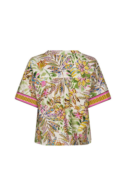 EsQualo Blouse Jungle Print HS26.14204 Stretchshop.nl