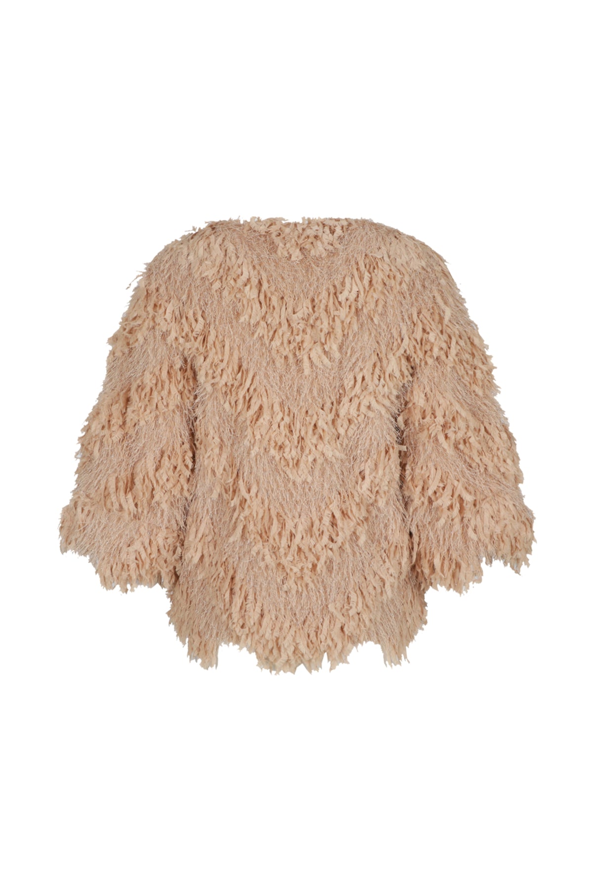 G-maxx Nerine bruine suiker winterjas met capuchon en ritssluiting, modieus en warm voor dames.