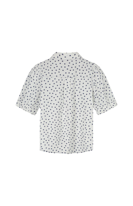 Elvira Casuals Blouse Didi Blue Dots Stretchshop.nl