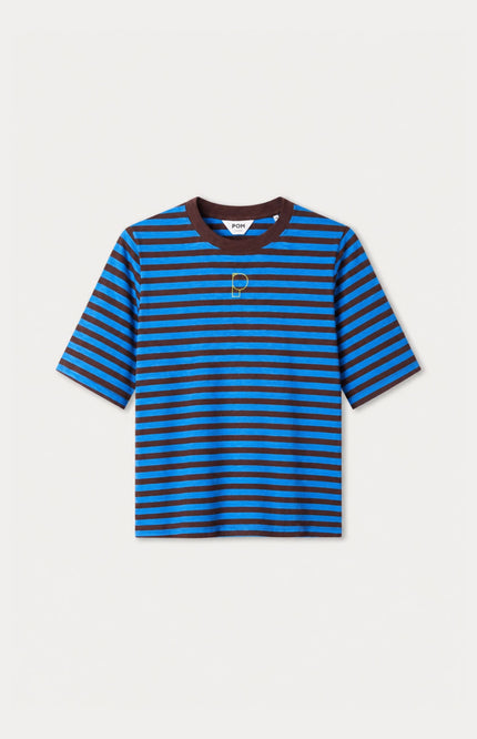 T-shirt Tyra Striped Brown Blue SP9718