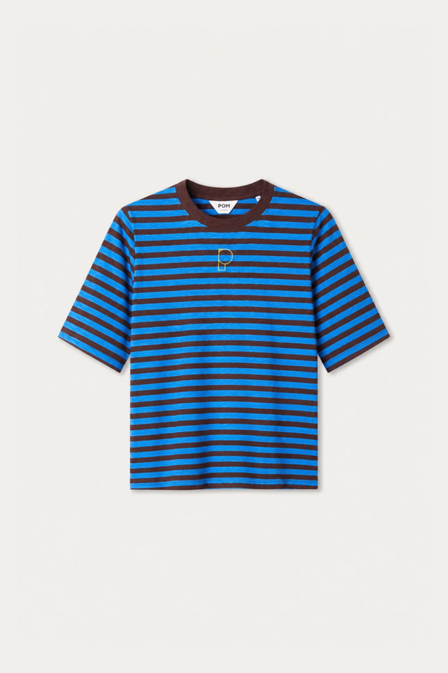 T-shirt Tyra Striped Brown Blue SP9718