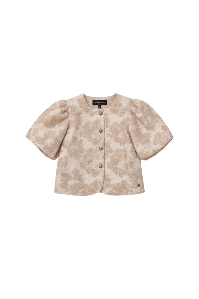 Elvira Casuals Top Lea Sand Flower Stretchshop.nl
