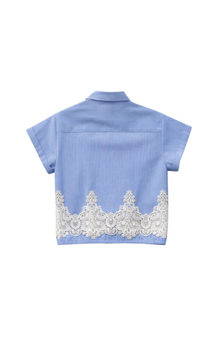 Elvira Casuals Blouse Renate Striped Blue Stretchshop.nl