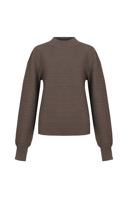 Top Tuiren Knitting Dark Earth
