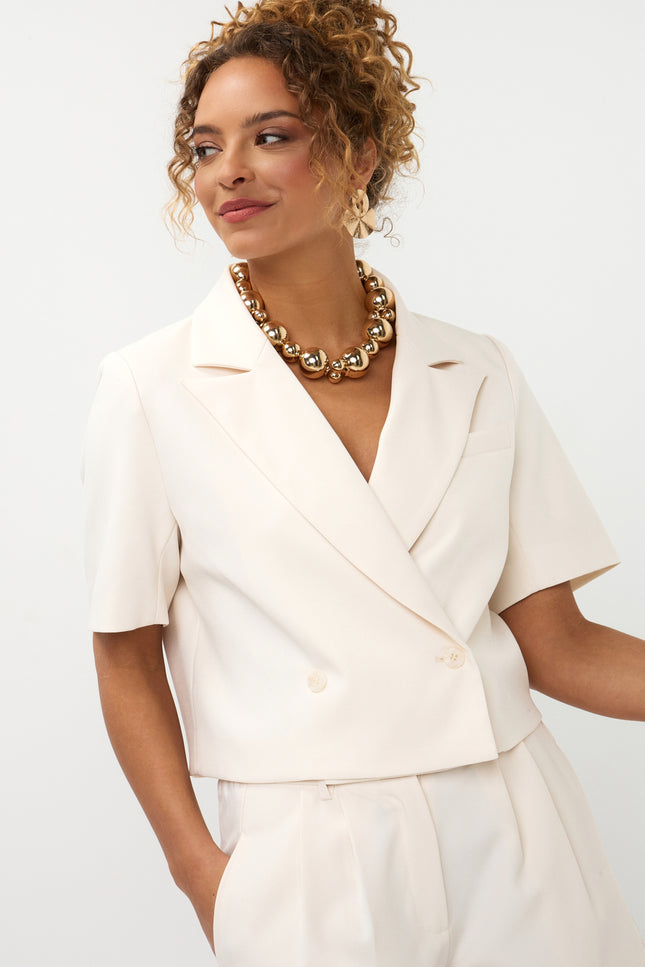 Ydence Blazer Zella Ecru Stretchshop.nl