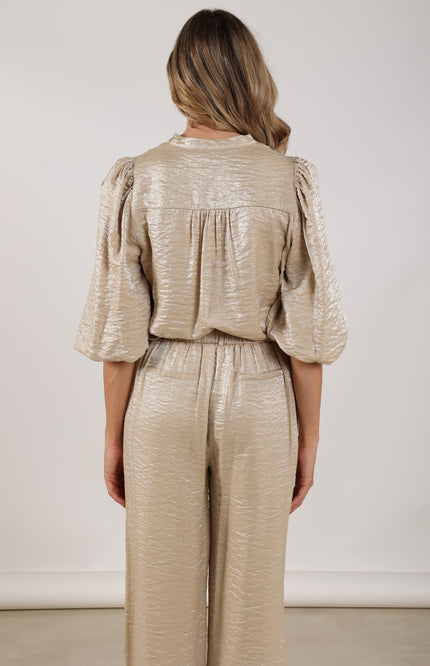 Blouse Rosie Shiny Sand NKS02140