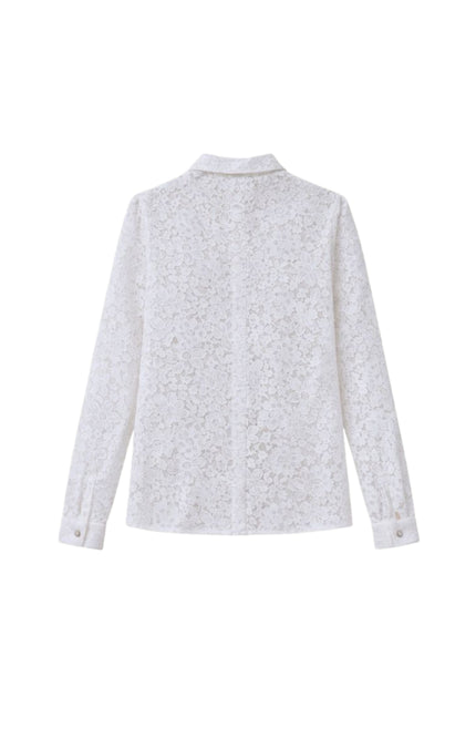 Elvira Casuals Blouse Marell Offwhite Lace Stretchshop.nl
