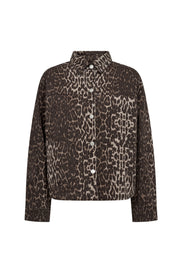 Freequent Fqrinna jas in oyster en grijs met waterafstotende stof en ritssluiting, geschikt voor casual en winterdagen