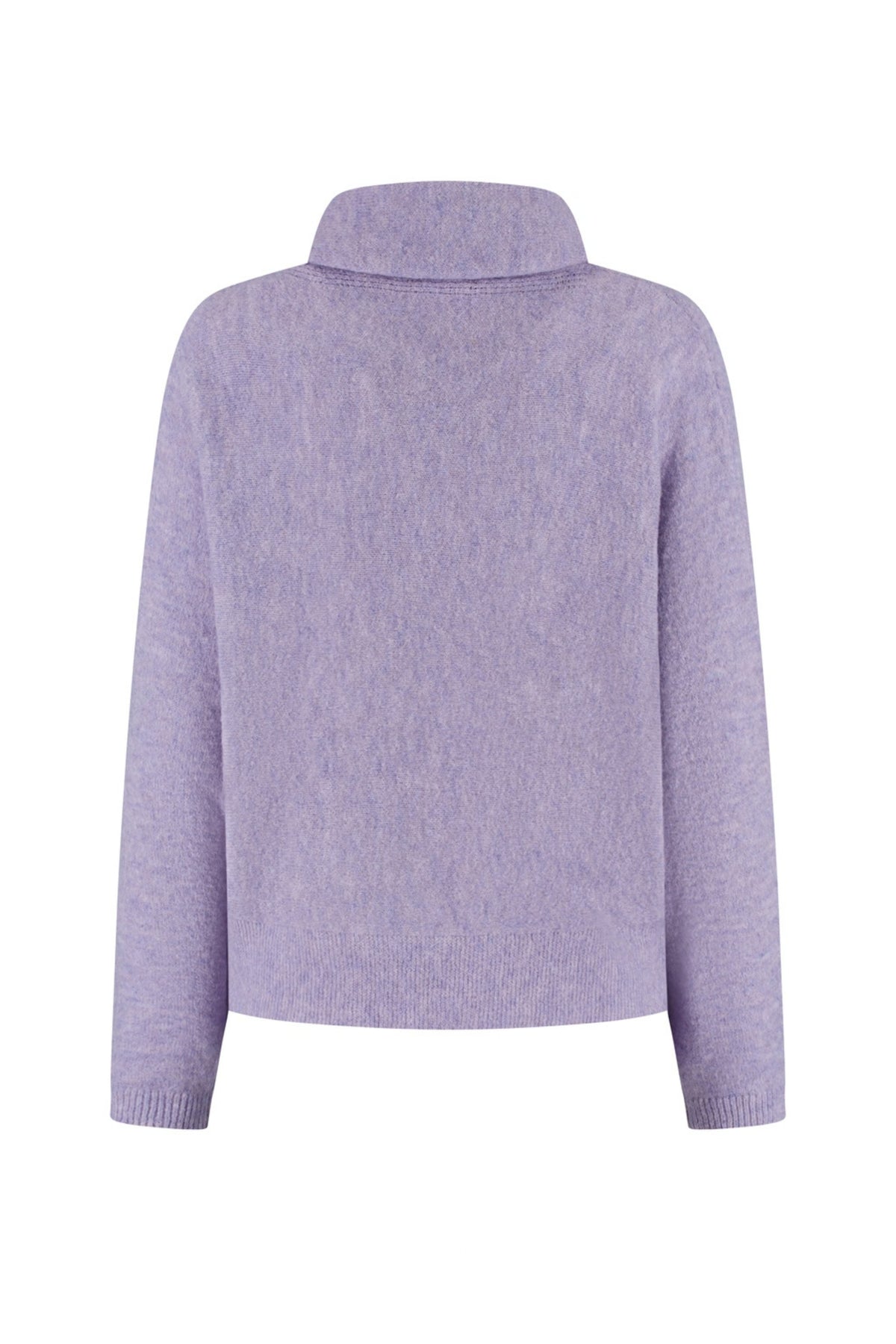 Lichte paarse Lady Day Arleen trui met lange mouwen en ronde hals, comfortabel en geschikt voor casual wear.