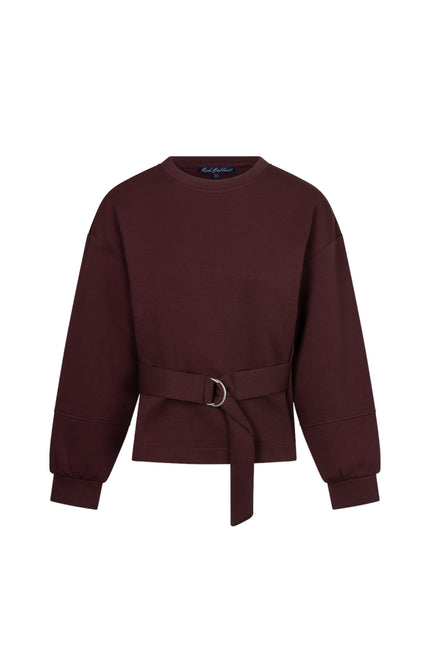 Top Shakira & Belt Scuba Burgundy SRB4996