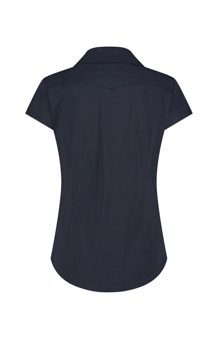 Lady Day Travel Blouse Suzy Cap Blue L27.375.1066 Stretchshop.nl