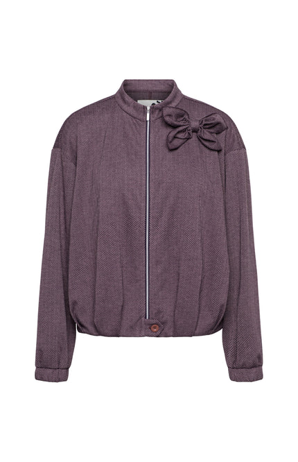Jacket Cora Herringbone Deep Plum Multi JA174