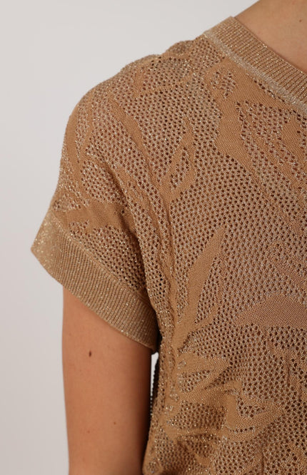 Nukus Top Renza Camel NKS01162 Stretchshop.nl