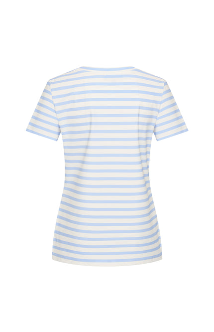 Mi Piace Travel Top Stripe Lavender Offwhite 202080 Stretchshop.nl