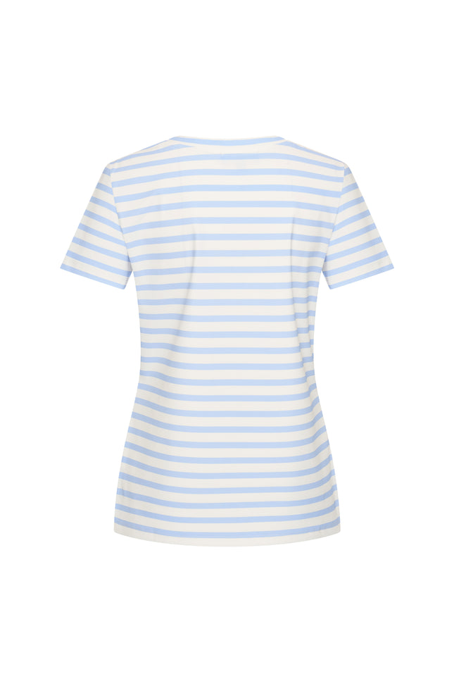 Mi Piace Travel Top Stripe Lavender Offwhite 202080 Stretchshop.nl