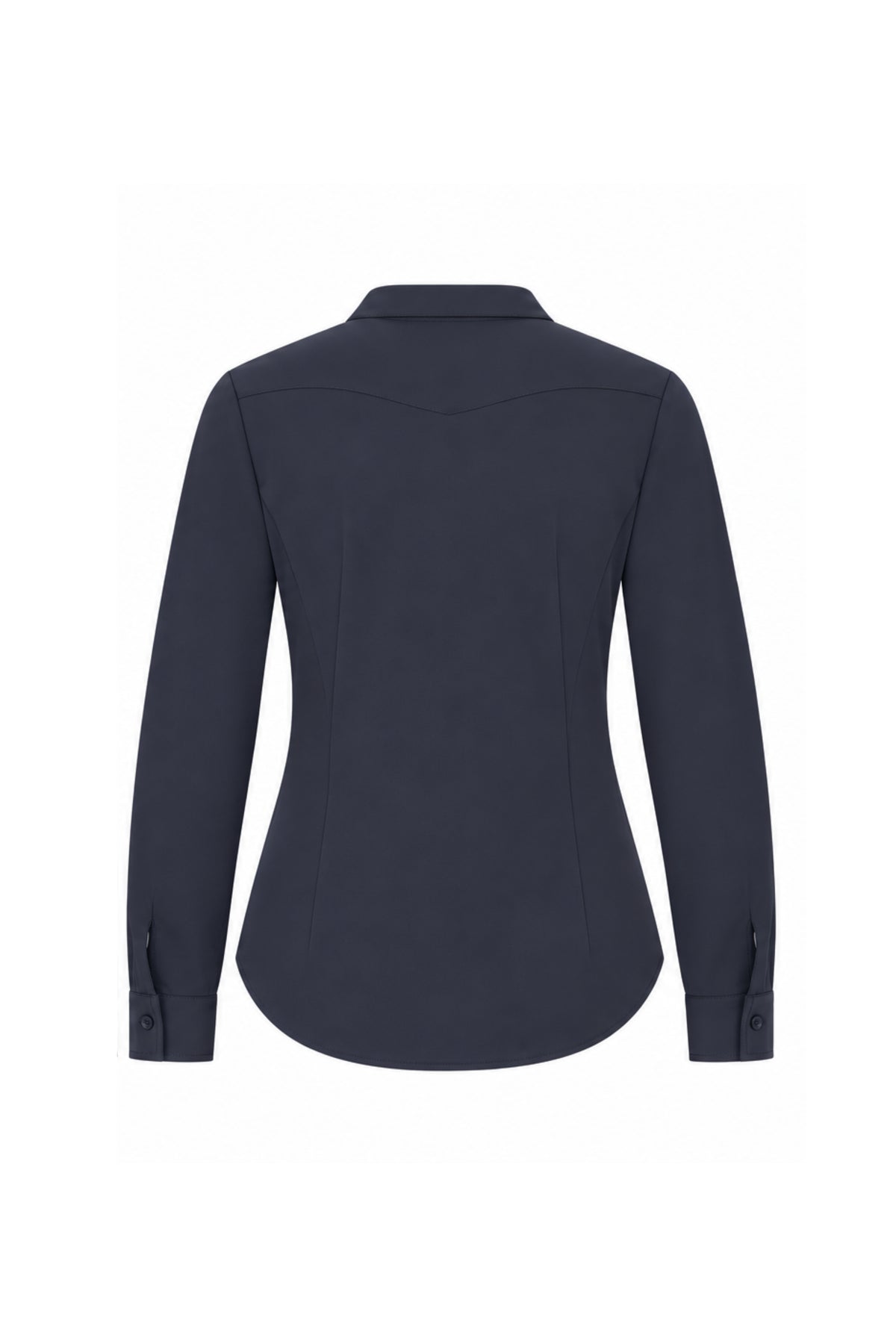 Navy reisblouse van Mi Piace met korte mouwen en comfortabele pasvorm, geschikt voor reizen en casual draagstijl.
