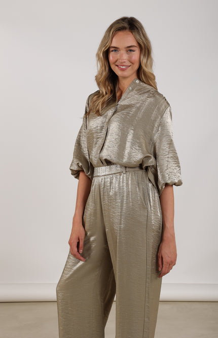 Blouse Lilly Shiny Army NKS02231