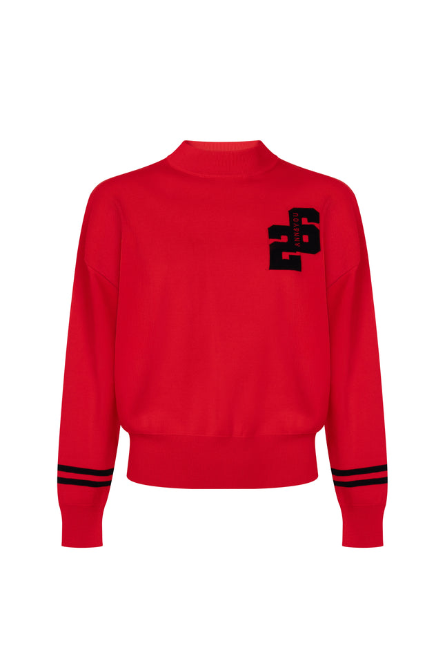 Sweater Lexi Red Black A26
