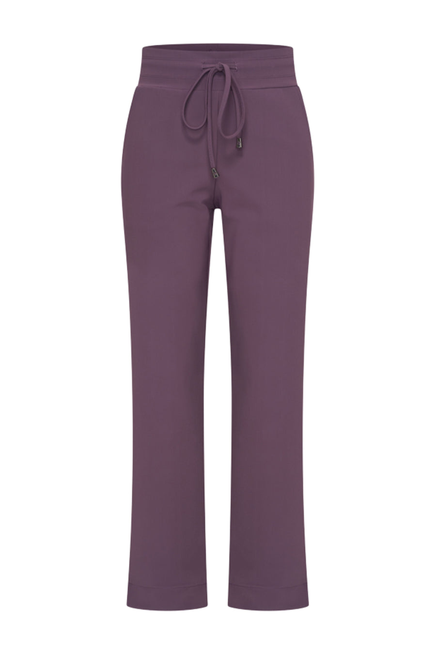 Mi Piace Bonded Travel Broek Plum Perfect 202753B, comfortabele paar reisbroek in paarse kleur met stevige stof en pasvorm.