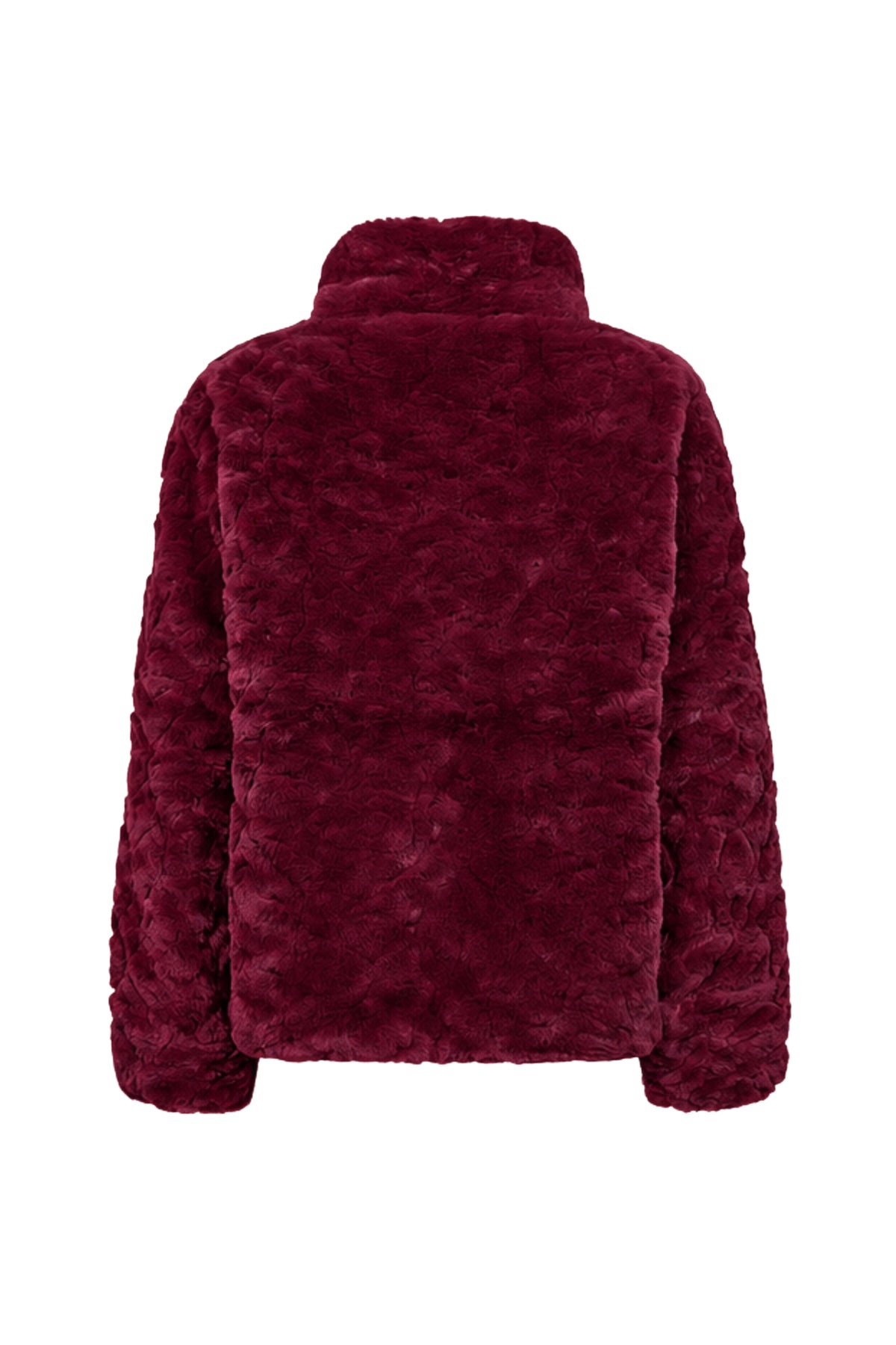 Freequent Fqfoby Port Royale jas voor dames, donkerblauw met capuchon en ritssluiting, gedragen door een model.