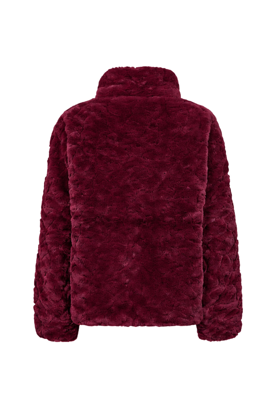 Freequent Fqfoby Port Royale jas voor dames, donkerblauw met capuchon en ritssluiting, gedragen door een model.