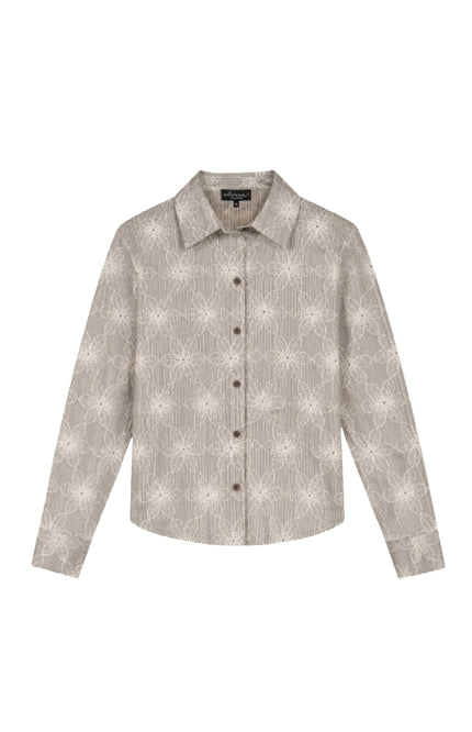 Blouse Fallon Striped Coffee