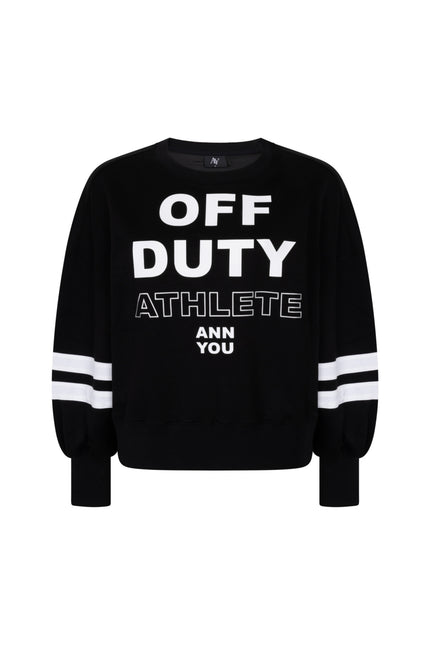 Trui Anneloe Black Offwhite A26