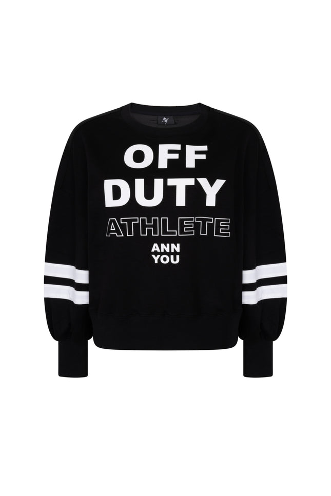 Trui Anneloe Black Offwhite A26