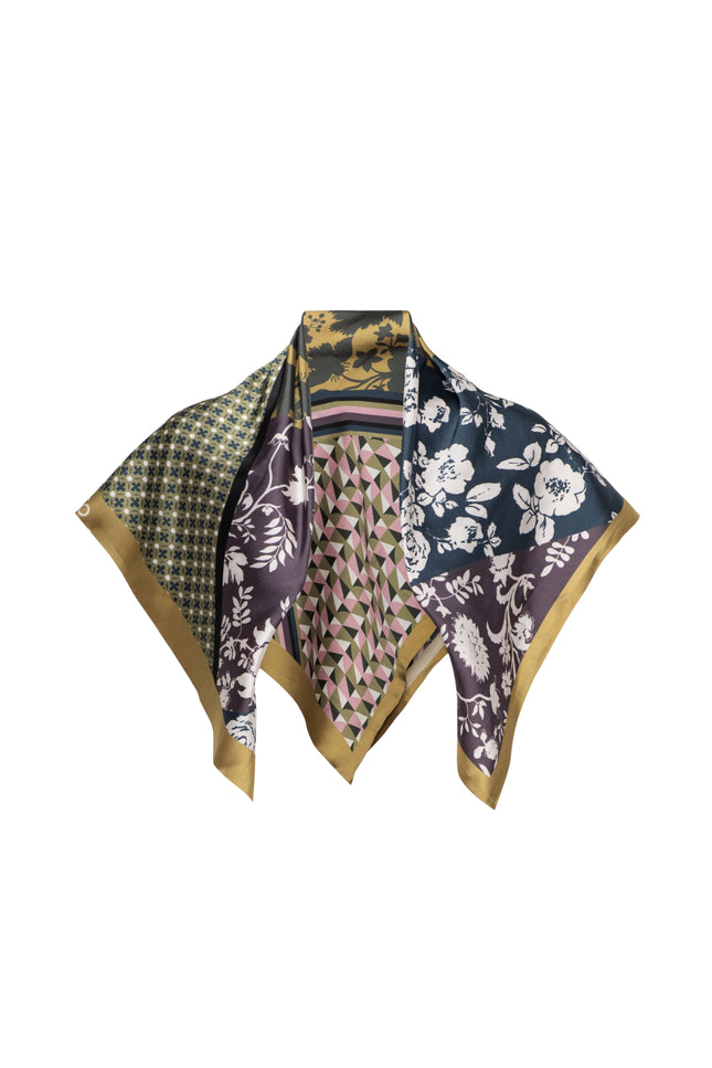 Sjaal Amy Patchwork Olive Multi AC107