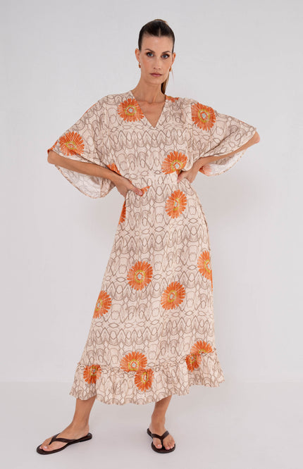 Maicazz Jurk Teyera Flower Bohemian Stretchshop.nl