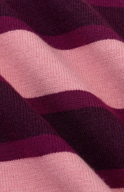 Top Balou Knitted Aubergine Coral Pink