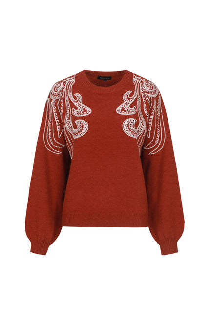 Sweater Lilean Knitting Burnt Henna