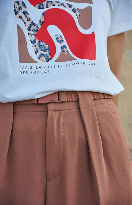 T-shirt Paris Offwhite Red SP26.05014