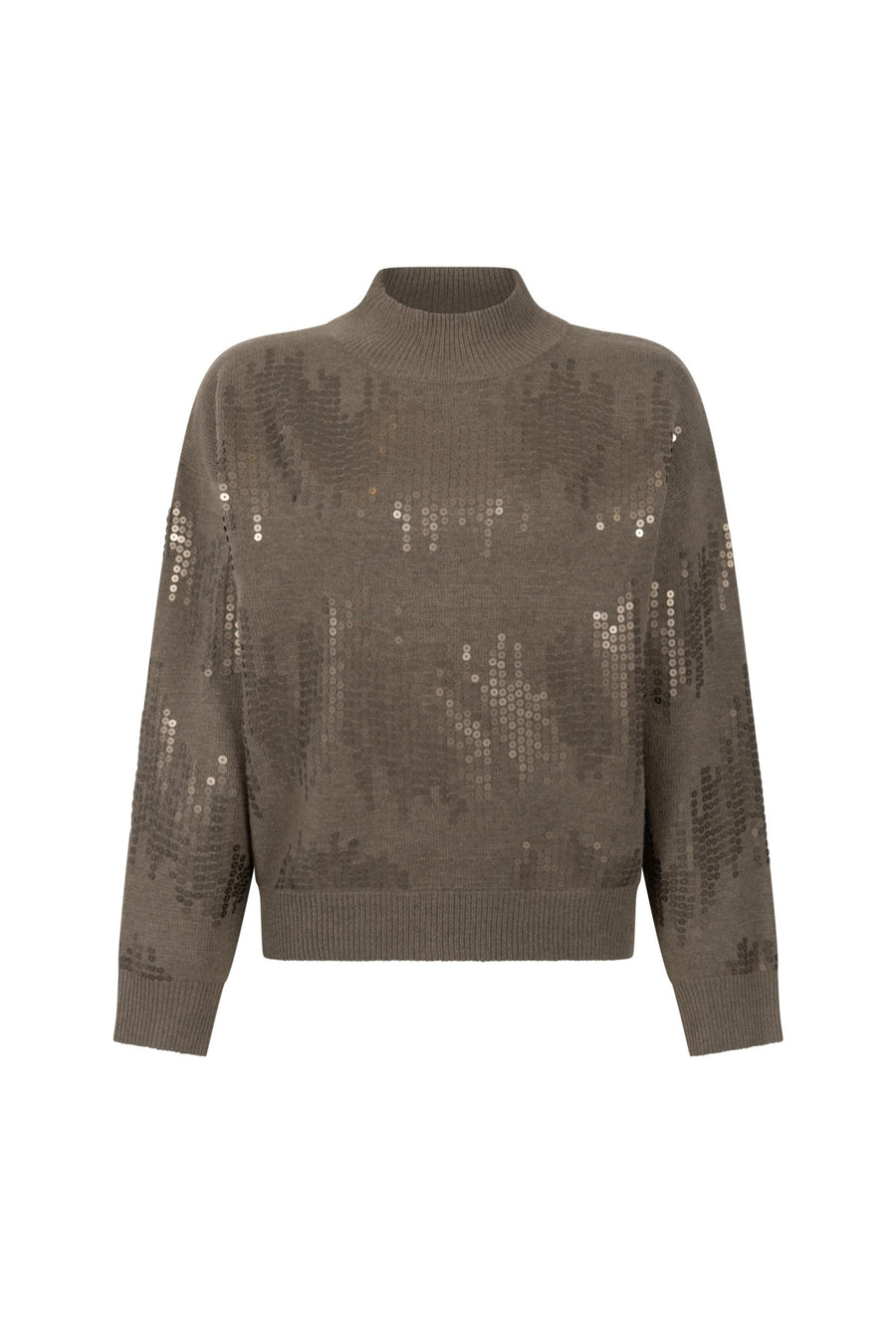 Groene Zoso Jody sweater met ronde hals en lange mouwen, comfortabel en stijlvol voor dames.