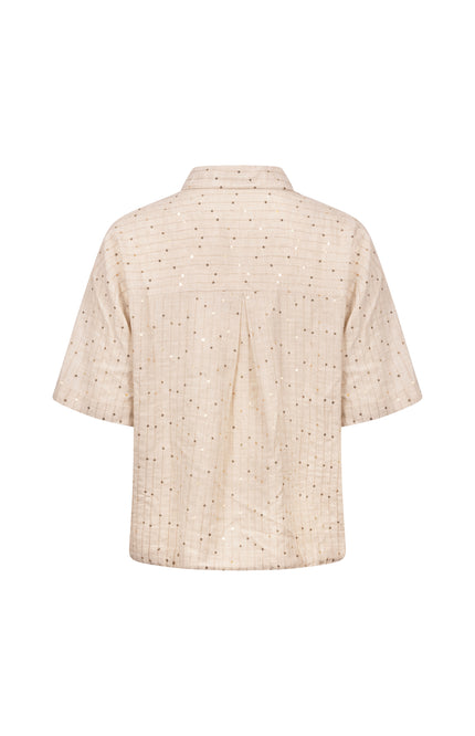 Nukus Blouse Leonora Paillet Sand NKS02108 Stretchshop.nl