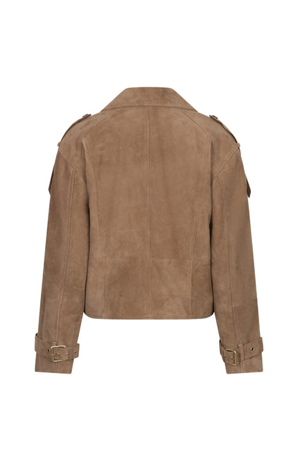 Ibana Jacket Jalissa Suede Iced Coffee Stretchshop.nl