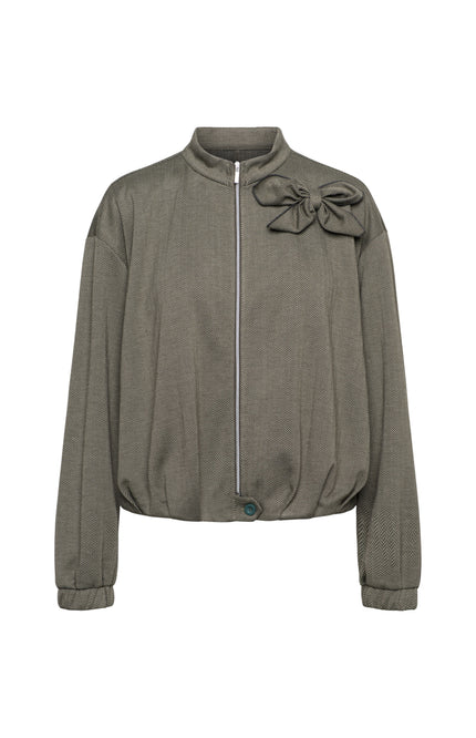 Jacket Cora Herringbone Dark Khaki Multi JA174