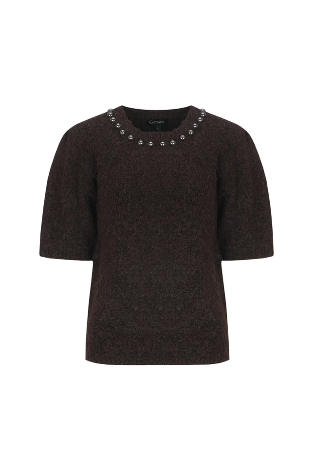 Sweater Eiléan Knitting Dark Earth