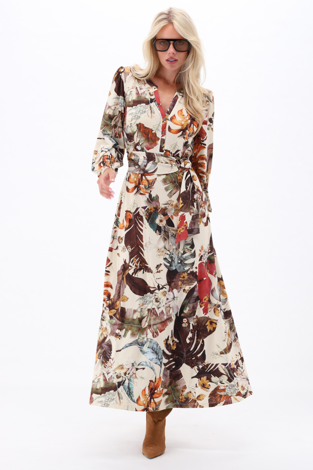 Jurk Maxi Met Botanische Print D204-P171