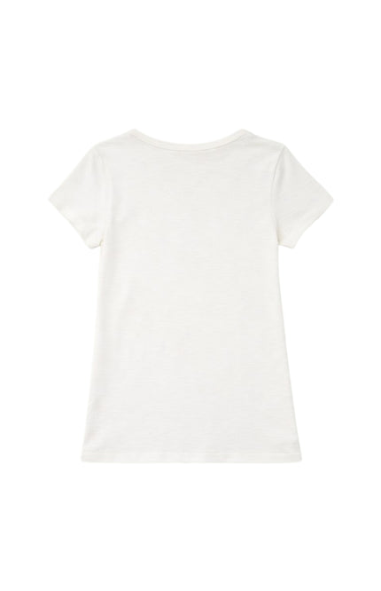 Elvira Casuals T-shirt Harmony Offwhite Silver Stretchshop.nl