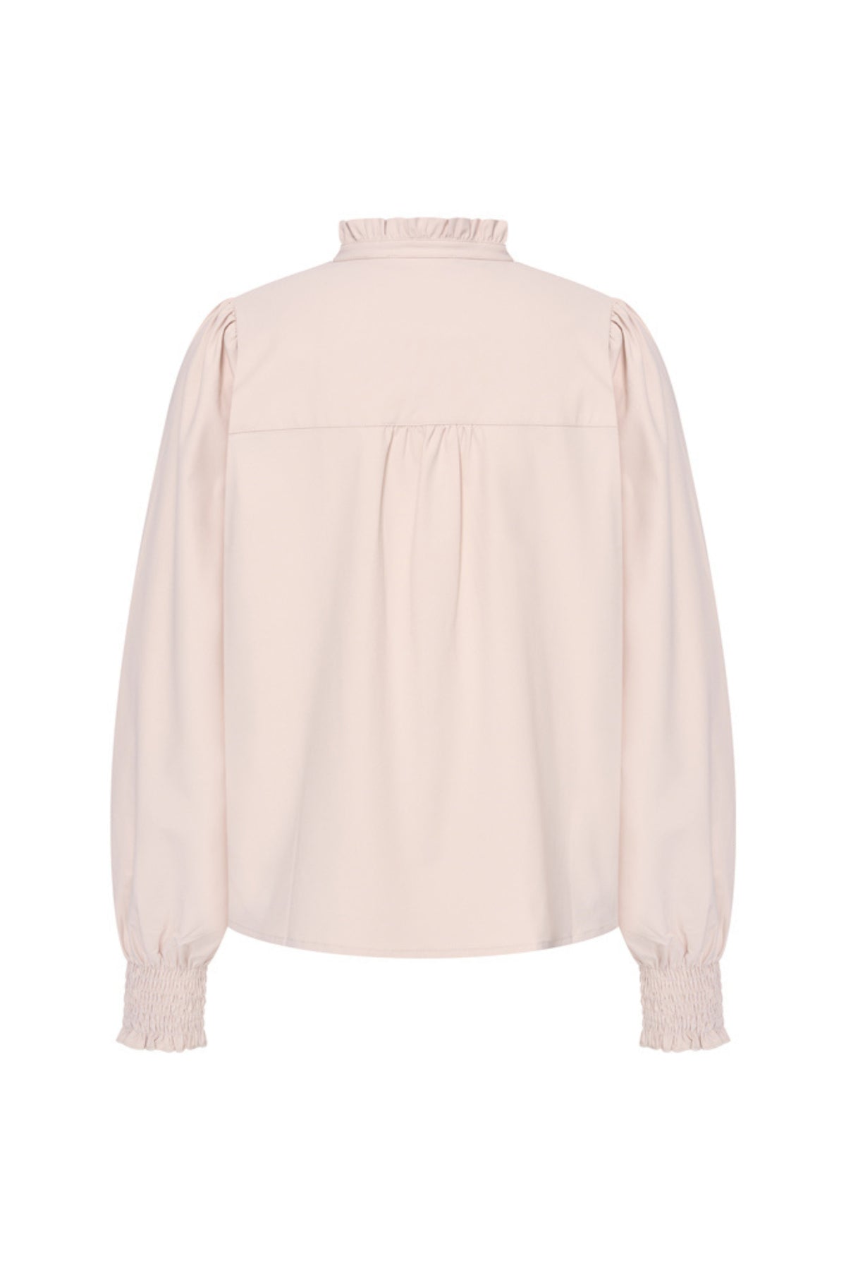 Luchtige reisblouse van Mi Piace met ruches en lichte stof, geschikt voor comfortabele vakantiekleding.