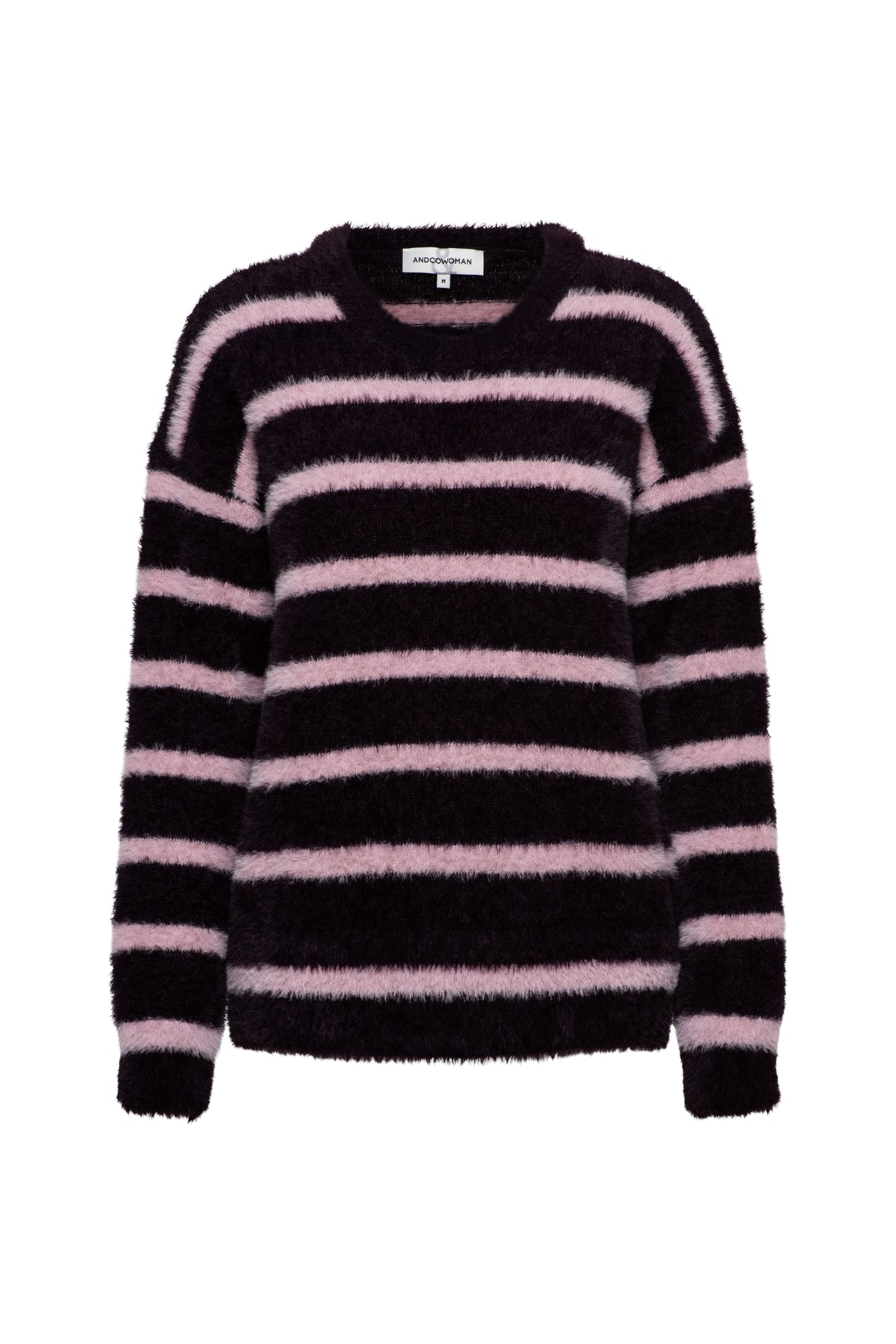 Donkerpaarse &Co woman Trui Balen Deep Plum Multi met gebreide textuur en kleurrijke details, voor een stijlvolle uitstraling.