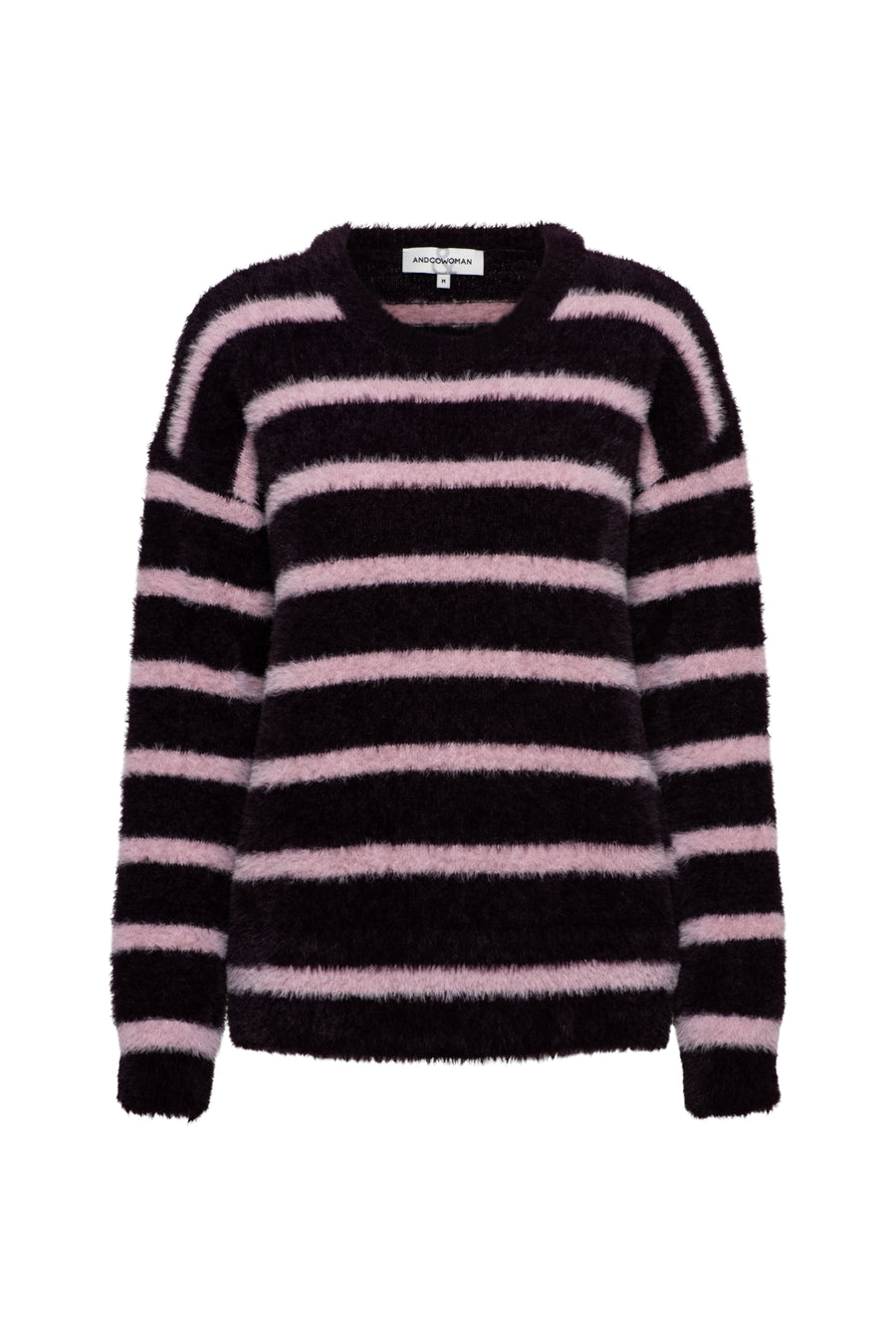 Donkerpaarse &Co woman Trui Balen Deep Plum Multi met gebreide textuur en kleurrijke details, voor een stijlvolle uitstraling.