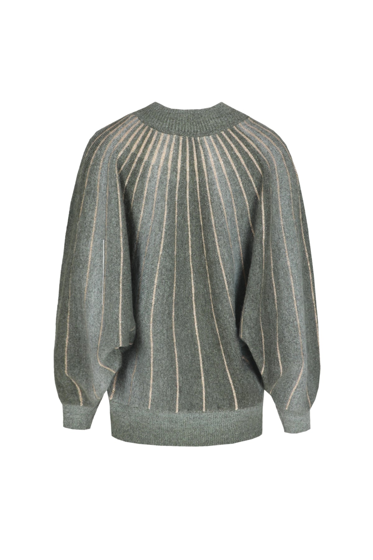 Groene gebreide top van G-maxx, frisse en comfortabele kledingstijl, zichtbaar in de afbeelding.